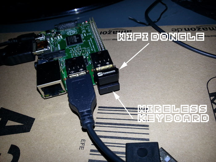 Raspberry Pi 2 put wifi connectors into the USB ports